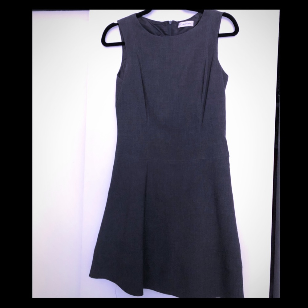 Calvin Klein Grey Work Dress